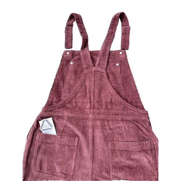 RVCA Women Succession Corduroy Overall Pant Size 28 Espresso AVJNP00160 - Picture 5 of 12
